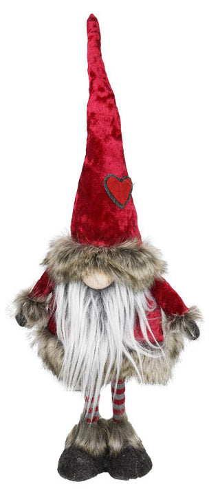 online Weihnachtsmannzwerg H48 cm in Bordeaux Stoff