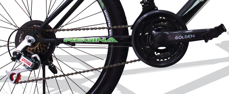 Bicicletta Mountain Bike MTB Ragazzo 26" 21V Kidfun Bad Nera