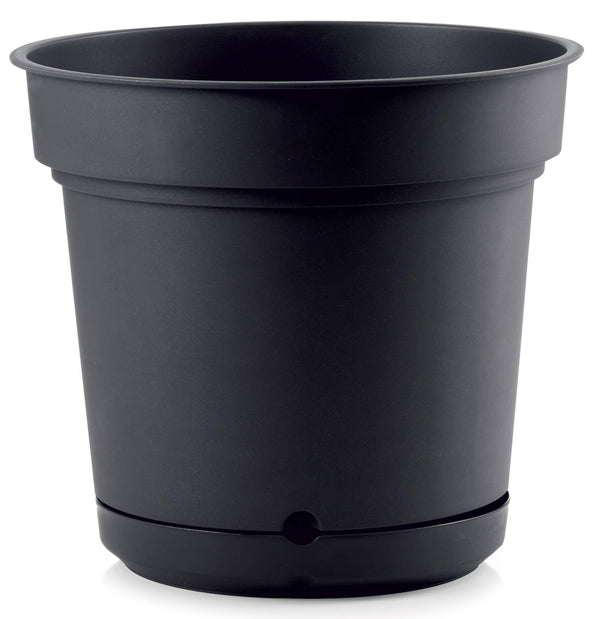 sconto Vase aus Polypropylen mit Wasserreservoir und Untersetzer Tulli Hydral Elements Anthrazit Verschiedene Größen