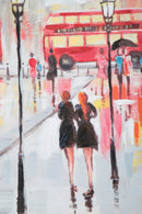 Dipinto su Tela Rain London 100x3x100 cm in Legno e canvas