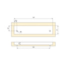 Maniglie per Mobile Interasse 160 mm Alluminio Anodizzato Opaco 20 Pezzi Emuca