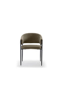 Set 2 Sedie Maya 59,5x54x78,5 cm in Tessuto Easy-Clean Marrone Chiaro       