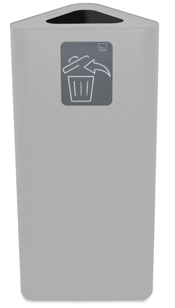 Pattumiera Per Raccolta Rifiuti 38x38xh80 cm In Acciaio Verniciato con Pittogramma Magnetico Bianco prezzo