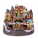 Villaggio Natalizio Piazza Grande Luci Musica e Movimento 42,5 cm in Resina