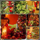 Decorazione per Albero di Natale a Gambe di Elfo 38x20 cm in Poliestere Imbottito Verde      