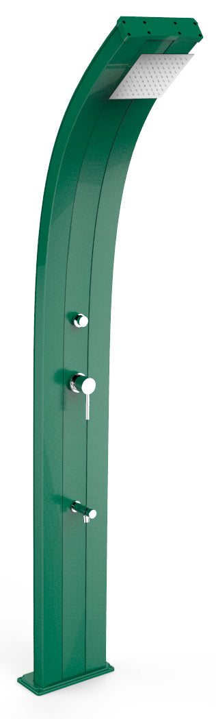 Doccia Solare da Giardino 40L Miscelatore Temporizzato e Lavapiedi Arkema Dada Verde sconto