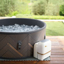 Vasca Idromassaggio Piscina Spa Diva Maxi Mono 8 Adulti 1120 L Ø192x65 cm in PVC Marrone e Nero 