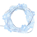 Luci di Natale 50 MicroLed a forma di Fiocco di Neve Bianco Freddo a batteria da Interno