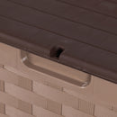 Baule Multifunzione da Giardino 116x56,3x58,3 cm in Plastica PP Marrone      