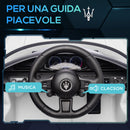 Macchina Elettrica per Bambini Licenza Maserati MC20 Velocità 3-5km/h Bianco 