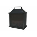 Lanterna Decorativa 30x17x35 cm Effetto Fiamma Nera