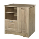 Mobiletto con Schedario e Mensole 72x55x76 cm in MDF  Legno Naturale