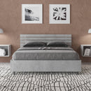 Letto Matrimoniale Francese Testata Doghe Inclinata Ankel Grigio Varie Misure