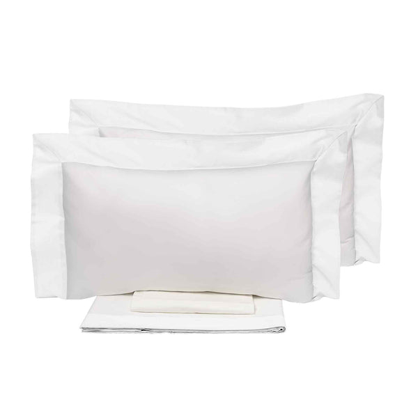 sconto Bettwäsche-Set und Kissenbezüge in Satin Garrini Eveline Elfenbein/Weiß, verschiedene Größen