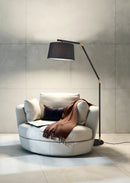 Piantana da Interno  E27 in Metallo Nero Opaco