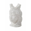 Set 2 Vasi Testa di Moro 12x12x19,5 cm  in Ceramica VdE Tivoli 1996 Sicilia
