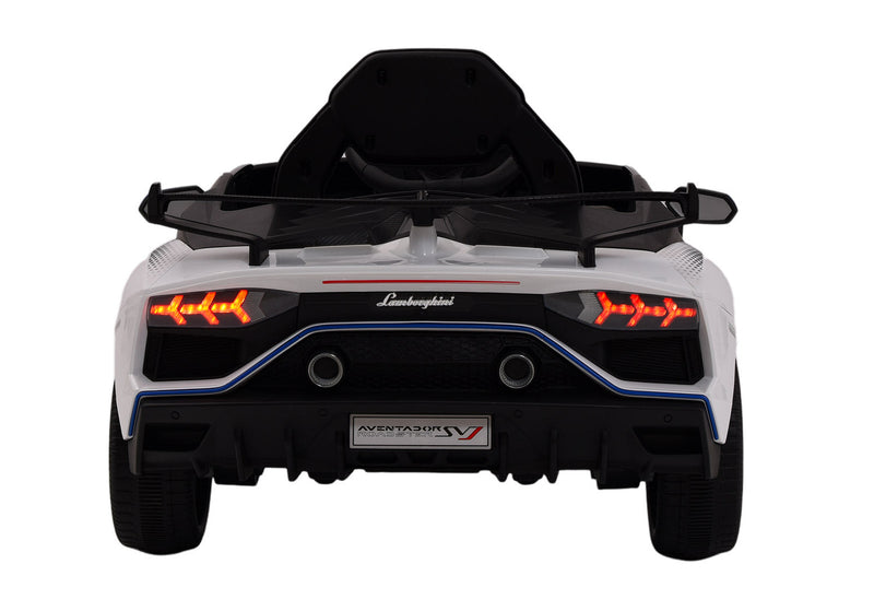 Macchina Elettrica per Bambini 12V con Licenza Lamborghini Aventador SVJ Small Bianca