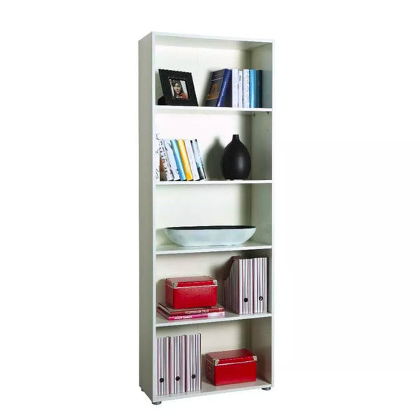 Libreria 5 Ripiani 70x29,8x197 cm in Truciolare Nobilitato Bianca online