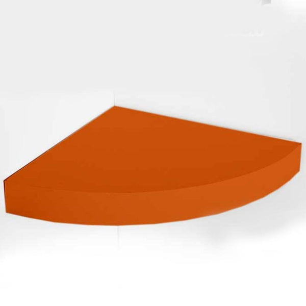prezzo Mensola Parete Angolare Scaffale Ripiano ad Angolo in Legno MDF Arancione 24x4cm