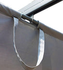 Pergola da Giardino 4x3x2,3 m in Alluminio Grigio Antracite con Telo di Copertura 280g/mq Grigio