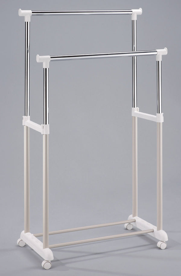 Doppelt ausziehbarer Ständer aus verchromtem Metall und mehrfach geschäumtem Kunststoff online