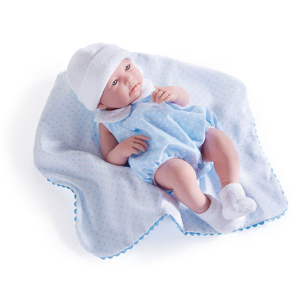 prezzo JC Toys Neugeborene Babypuppe mit blauem Overall 43cm