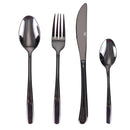 Servizio Set di Posate 24 Pezzi in Acciaio Inox VdE Tivoli 1996 Drop Nero