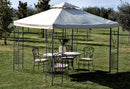 Gazebo da Giardino in Acciaio 3x3m Bauer Ecrù