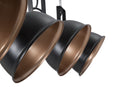 Lampadario Cups Nero 96,5x16,5x84,5 cm Metallo Nero