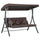 Dondolo da Giardino 3 Posti 198x118x168 cm Sedute Separate con Chaise Longue Marrone