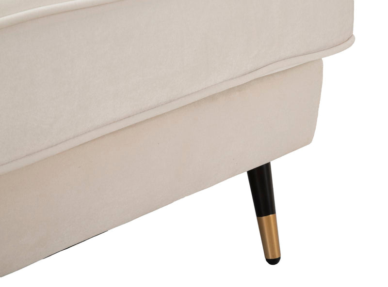 Poltrona Praga 93x71x86 cm in Poliestere Crema/Oro