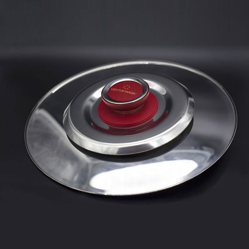 Coperchio Magico Antiodore Ventur Magic in Acciaio Inox Pomolo in Bachelite Rosso Varie Misure
