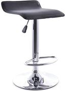 Sgabello con Alzata a Gas e Seduta Girevole in Similpelle Vandi Nero