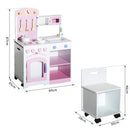 Cucina Giocattolo per Bambini in Legno con Sedia e Accessori 60x35x87 cm 