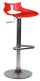Hocker mit Gasfeder und Drehsitz aus Vandi Red Polypropylen