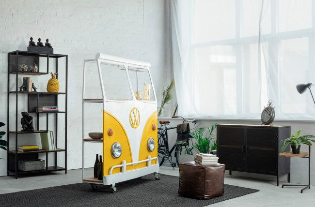 Pouf Mendez Marrone 40x40 in Pelle Marrone