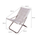 Set 2 Spiaggine Sdraio mare Pieghevoli 69x56xH,83 cm Milly Bianco