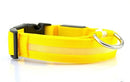 Collare regolabile luminoso a led Taglia M per cani e gatti Giallo