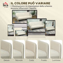 Divano Letto 3 Posti 185x84x83 cm con Schienale Reclinabile e Rivestimento Effetto Velluto Beige      