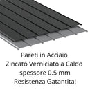 Casetta Box da Giardino 249,1x209,3x231,3 cm in Acciaio Zincato Grigio