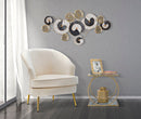 Poltrona Loxy Crema 68x72x80 cm in Legno e Velluto Crema e Oro