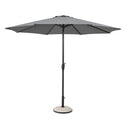 Ombrellone da Giardino 8 Stecche Ø300x242h cm Telo in Poliestere Kalife Grigio Scuro 