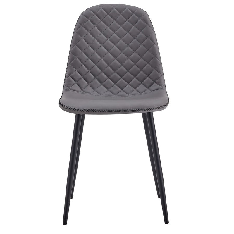 Set 4 Sedie 43x42x86 cm in Similpelle Trapuntata Bella Grigia