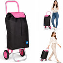 Carrello per la Spesa Poseidon Trolley con Rivestimento Termico 36x30x90 cm e Ruote Rosa      