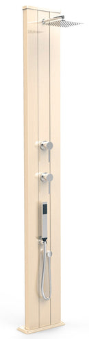 Doccia Solare da Esterno Giardino 40L Miscelatore e Doccetta Mobile Arkema Dada S Champagne Bronze