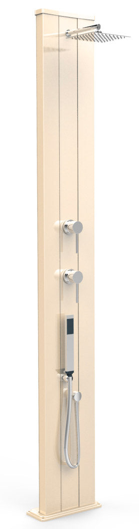 sconto Doccia Solare da Esterno Giardino 40L Miscelatore e Doccetta Mobile Arkema Dada S Champagne Bronze