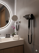 Asciugacapelli Professionale Vama PASSION HAIR Motore Brushless 1500W per Hotel con Base Murale Nero