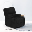 Poltrona Relax Reclinabile Manuale 100x76x94 cmin Microfibra Nero