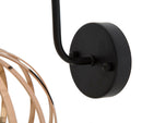 Lampada da Muro Elegant 20x30x25 cm in Ferro Nero e Oro