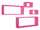Set 3 Mensole Cubo da Parete Quadrato e Rettangolare in Fibra di Legno Merlino Fuxia